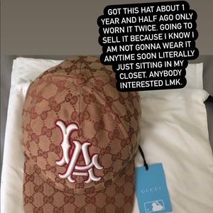 Red baseball gucci hat